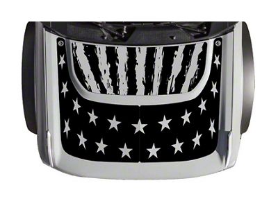 MEK Magnet Removable Hood Armor; America in Black (21-25 Bronco, Excluding Raptor)