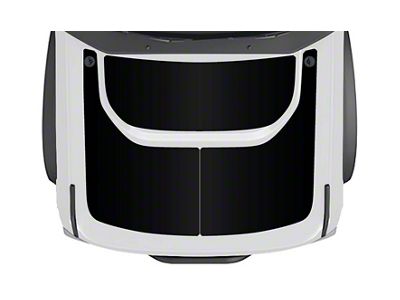 MEK Magnet Removable Hood Armor; Matte Black (21-25 Bronco, Excluding Raptor)