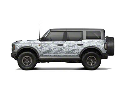MEK Magnet Removable Body Armor; Ghost Camo White (21-25 Bronco 4-Door)