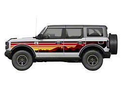 MEK Magnet Removable Body Armor; Red Sunset Mountain (21-25 Bronco 4-Door)