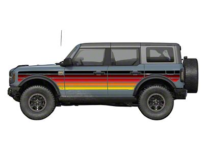 MEK Magnet Removable Body Armor; Sunset Stripes (21-25 Bronco 4-Door)