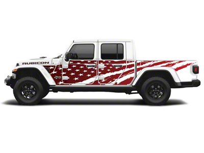 MEK Magnet Removable Body Armor; America in Red (20-25 Jeep Gladiator JT)