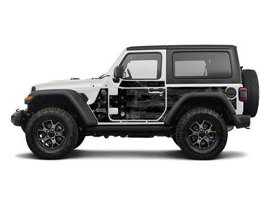 MEK Magnet Removable Body Armor; Black Flag (18-25 Jeep Wrangler JL 2-Door)