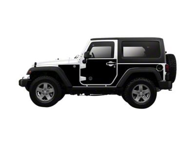 MEK Magnet Removable Body Armor; Matte Black (07-18 Jeep Wrangler JK 2-Door)