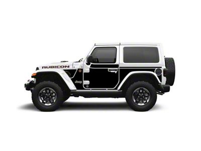 MEK Magnet Removable Body Armor; Matte Black (18-25 Jeep Wrangler JL 2-Door)
