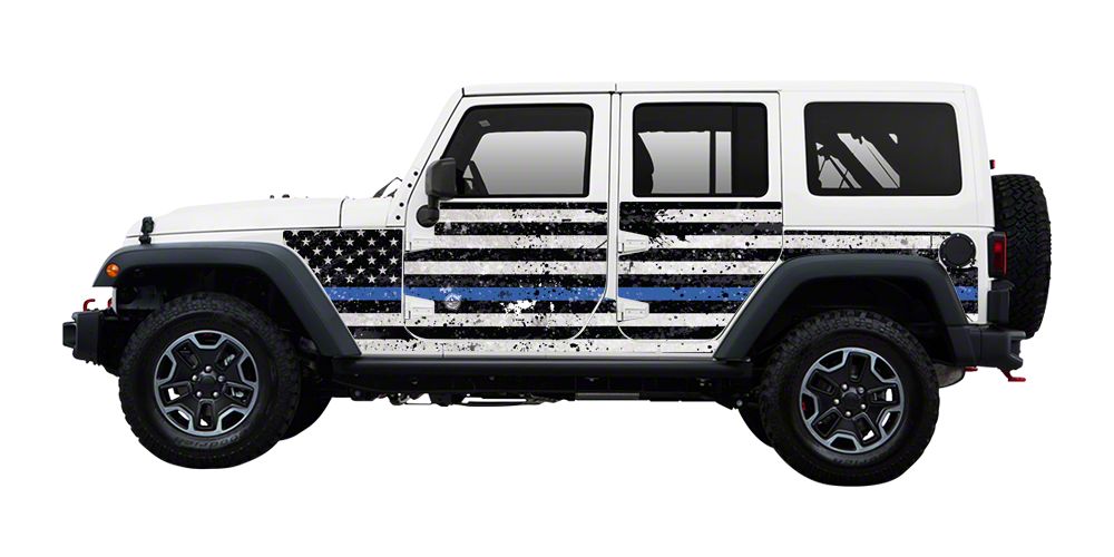 Mek Jeep Wrangler Body Armor; Thin Blue Line 4010 (07