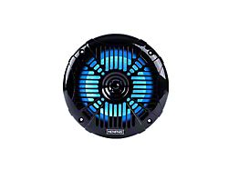 Memphis Audio MXA 6.50-Inch Marine Grade Speaker with Blue LED; Black Grille (Universal; Some Adaptation May Be Required)