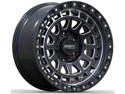 Metal FX Offroad Outlaw Satin Black Contrast Cut 6-Lug Wheel; 17x8.5; 0mm Offset (05-15 Tacoma)
