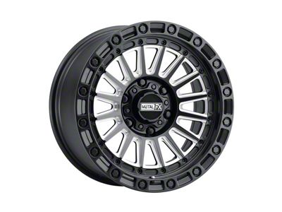 Metal FX Offroad Rogue Satin Black Contrast Cut Wheel; 17x8.5; 0mm Offset (07-18 Jeep Wrangler JK)