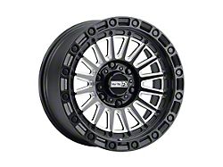 Metal FX Offroad Rogue Satin Black Contrast Cut Wheel; 17x8.5; 0mm Offset (18-26 Jeep Wrangler JL)