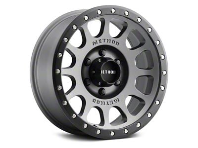 Method Race Wheels MR305 NV Titanium with Matte Black Lip 6-Lug Wheel; 18x9; 18mm Offset (22-25 Bronco Raptor)