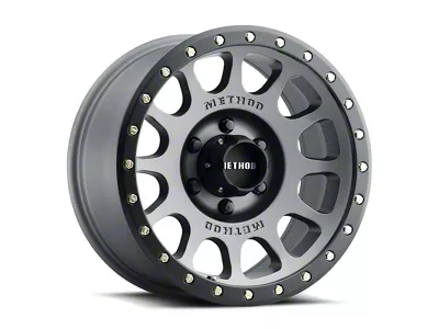 Method Race Wheels MR305 NV Titanium with Matte Black Lip 6-Lug Wheel; 17x8.5; 0mm Offset (05-15 Tacoma)