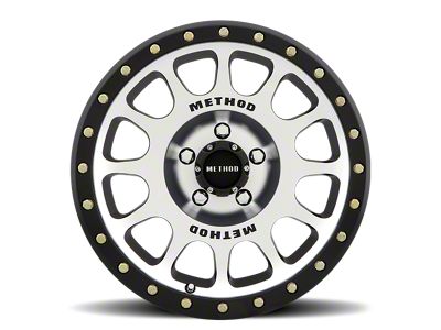 Method Race Wheels MR305 NV Machined with Matte Black Lip 5-Lug Wheel; 17x8.5; 0mm Offset (07-13 Tundra)