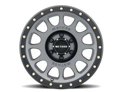 Method Race Wheels MR305 NV Titanium with Matte Black Lip 6-Lug Wheel; 18x9; 18mm Offset (10-24 4Runner)