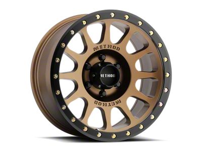 Method Race Wheels MR305 NV Bronze with Matte Black Lip 6-Lug Wheel; 17x8.5; 25mm Offset (16-23 Tacoma)