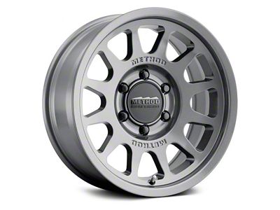 Method Race Wheels MR703 Bead Grip Gloss Titanium 6-Lug Wheel; 17x8.5; 35mm Offset (25-26 4Runner)