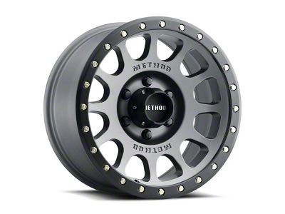 Method Race Wheels MR305 NV Titanium with Matte Black Lip 6-Lug Wheel; 16x8; 0mm Offset (03-09 4Runner)