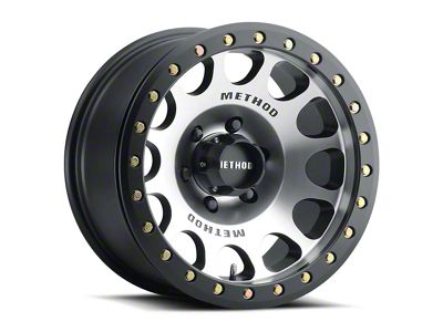 Method Race Wheels MR105 Beadlock Machined with Matte Black Ring 6-Lug Wheel; 17x9; -38mm Offset (21-25 Bronco, Excluding Raptor)