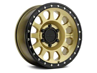 Method Race Wheels MR315 Gold with Black Lip Wheel; 20x9; 18mm Offset (20-25 Jeep Gladiator JT)