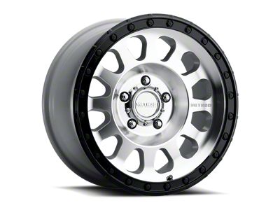 Method Race Wheels MR315 Machined with Gloss Black Lip Wheel; 17x8.5; 0mm Offset (07-18 Jeep Wrangler JK)