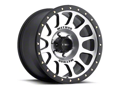 Method Race Wheels MR305 NV Machined with Matte Black Lip 6-Lug Wheel; 16x8; 0mm Offset (16-23 Tacoma)