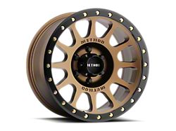 Method Race Wheels MR305 NV Bronze with Matte Black Lip 6-Lug Wheel; 20x10; -18mm Offset (16-24 Titan XD)