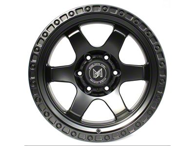 MFlow Racing MF03 Matte Black 6-Lug Wheel; 17x9; -12mm Offset (17-24 Titan)