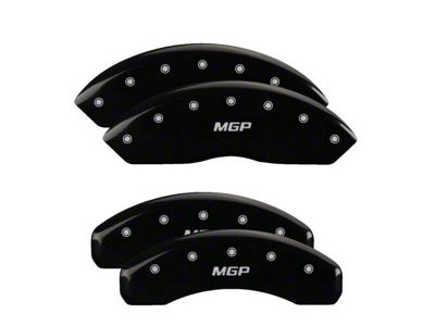 MGP Brake Caliper Covers with MGP Logo; Black; Front and Rear (21-25 Bronco)