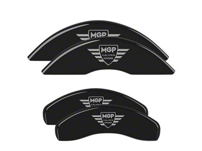 MGP Brake Caliper Covers with MGP Logo; Black; Front and Rear (21-25 Bronco, Excluding Raptor)