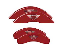 MGP Brake Caliper Covers with MGP Logo; Red; Front and Rear (21-25 Bronco, Excluding Raptor)