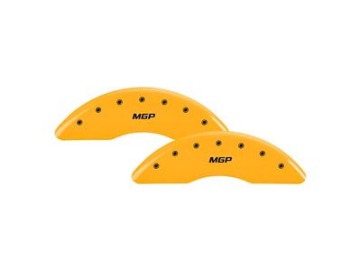 MGP Brake Caliper Covers with MGP Logo; Yellow; Front and Rear (14-23 Jeep Cherokee KL w/ Dual Piston Front Calipers)