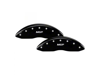 MGP Brake Caliper Covers with MGP Logo; Black; Front and Rear (20-25 Jeep Gladiator JT)