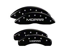 MGP Brake Caliper Covers with MOPAR Logo; Black; Front and Rear (22-25 Jeep Grand Cherokee WL w/ Vented Rear Rotors)