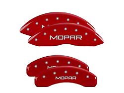 MGP Brake Caliper Covers with MOPAR Logo; Red; Front and Rear (22-25 Jeep Grand Cherokee WL w/ Vented Rear Rotors)