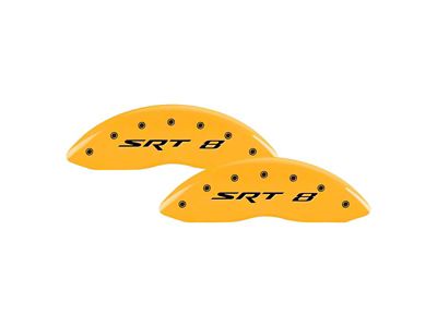 MGP Brake Caliper Covers with SRT 8 Logo; Yellow; Front and Rear (11-21 Jeep Grand Cherokee WK2, Excluding SRT8 & Trackhawk)