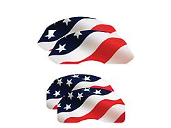 MGP Brake Caliper Covers; Stars and Stripes; Front and Rear (21-26 Jeep Wrangler JL 4xe)