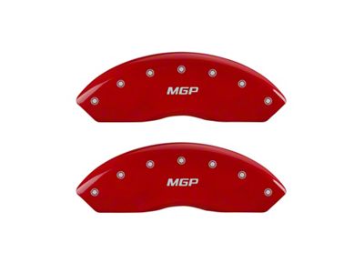 MGP Brake Caliper Covers with MGP Logo; Red; Front Only (05-23 Tacoma, Excluding X-Runner)