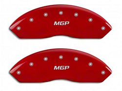 MGP Brake Caliper Covers with MGP Logo; Red; Front and Rear (03-06 Jeep Wrangler TJ w/ Rear Disc Brakes)