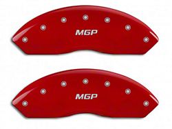 MGP Brake Caliper Covers with MGP Logo; Red; Front and Rear (07-18 Jeep Wrangler JK)