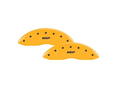 MGP Brake Caliper Covers with MGP Logo; Yellow; Front and Rear (08-15 Titan)
