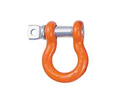 Mile Marker 3/8-Inch D-Ring Shackle; Orange