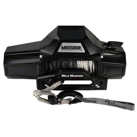 Mile Marker Frontier 12,000 lb. Mission Winch with Black Synthetic Rope ...