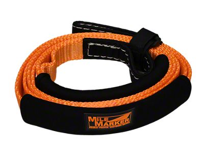 Mile Marker 1-Inch x 8-Foot Orange Tow Strap; 7,200 lb.
