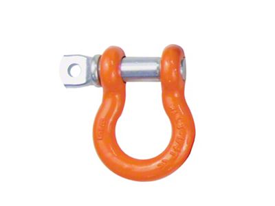 Mile Marker 3/8-Inch D-Ring Shackle; Orange
