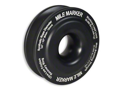 Mile Marker Ultra-Low Friction Recovery Ring; Black