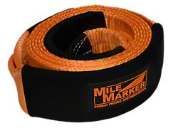 Mile Marker 3-Inch x 15-Foot Orange Tow Strap; 30,000 lb.