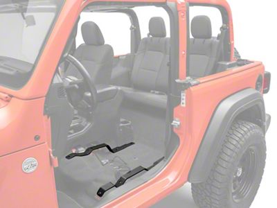 Misch 4x4 5-Inch BigBoy Seat Brackets; Driver Side (18-25 Jeep Wrangler JL, Excluding 4xe, EcoDiesel & Rubicon 392)