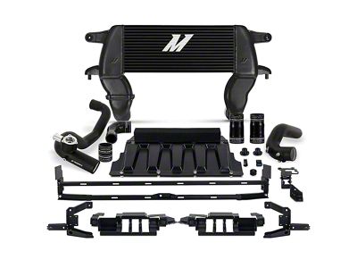 Mishimoto High-Mount Intercooler Kit with Black Piping; Black (21-25 2.3L EcoBoost Bronco)