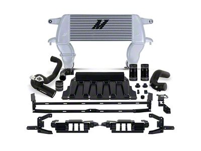 Mishimoto High-Mount Intercooler Kit with Black Piping; Silver (21-25 2.3L EcoBoost Bronco)