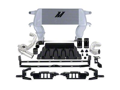 Mishimoto High-Mount Intercooler Kit with Polished Piping; Silver (21-25 2.3L EcoBoost Bronco)